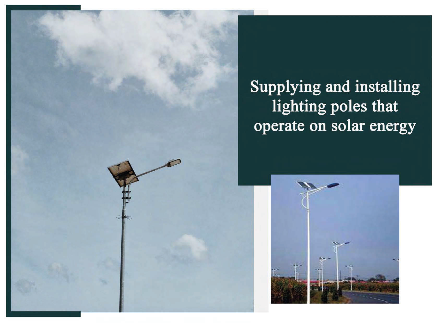 Supplying and Installing Solar-Powered Lighting Poles